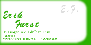erik furst business card